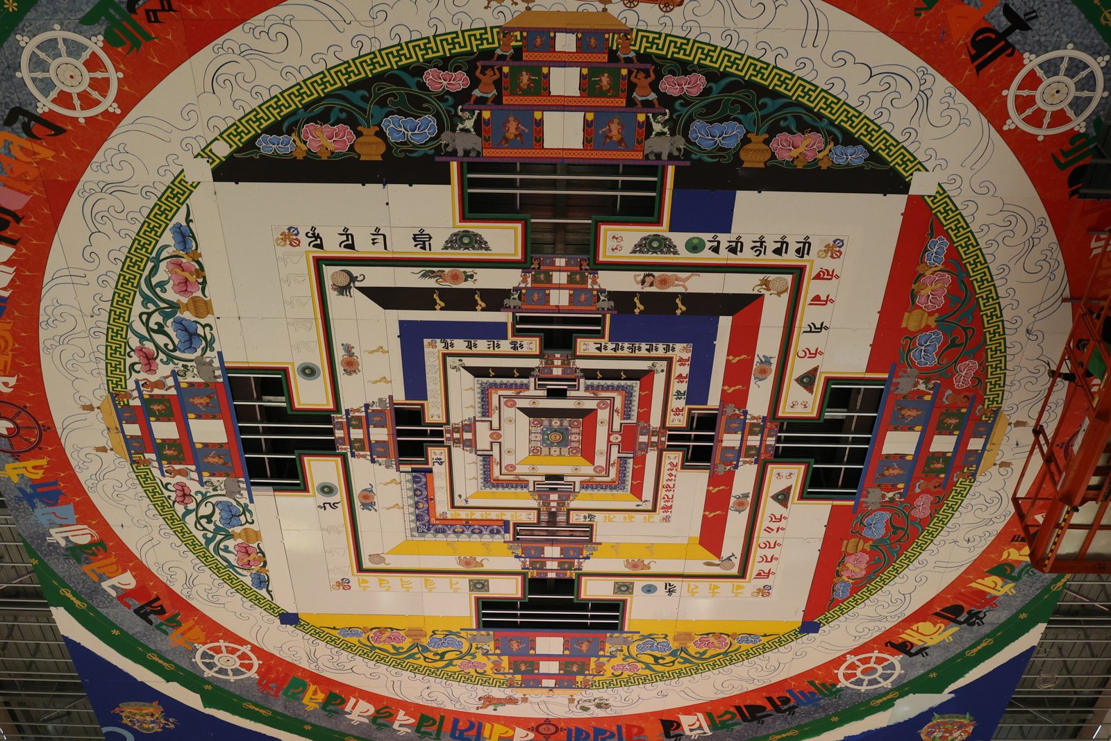 Kalachakra Ceiling Project progress image
