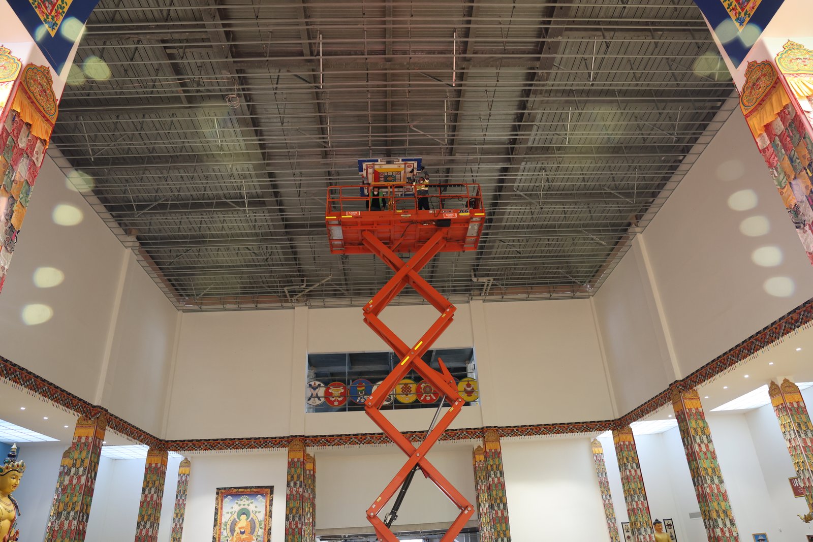 Kalachakra Ceiling Project full width progress photo